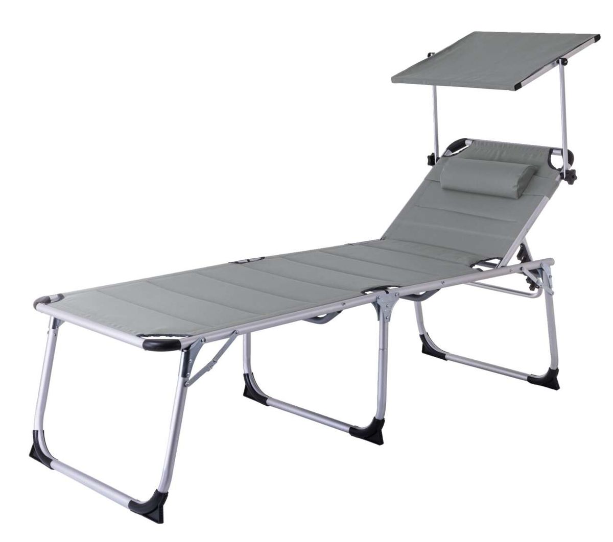 Sonnenliege SLS-KSL200 SolaxSunshine von Scheppach, seitliche Ansicht.