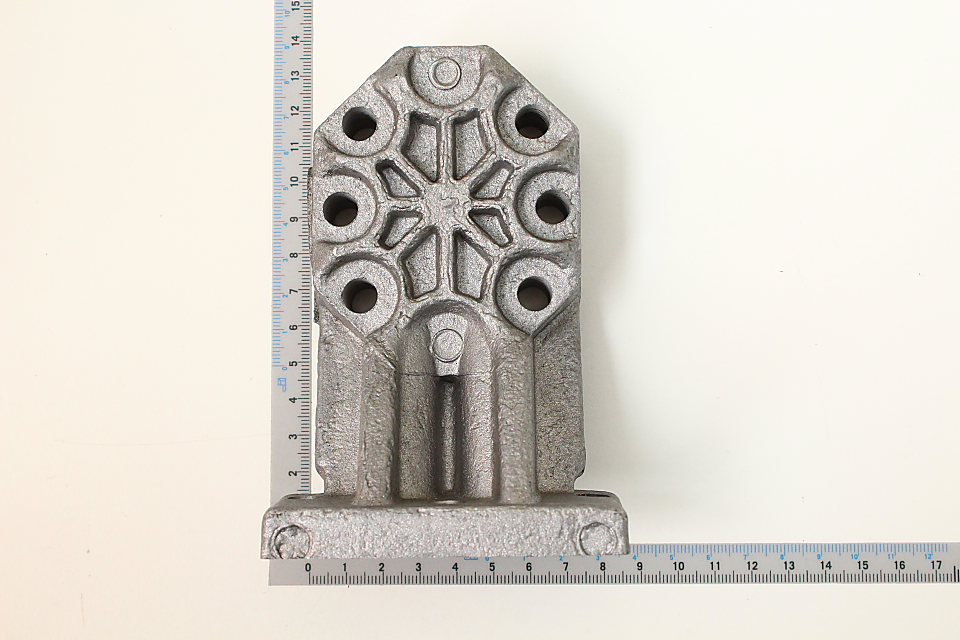Scheppach Zahnradpumpengehäuse mit dekorativem Lochmuster, Detailansicht