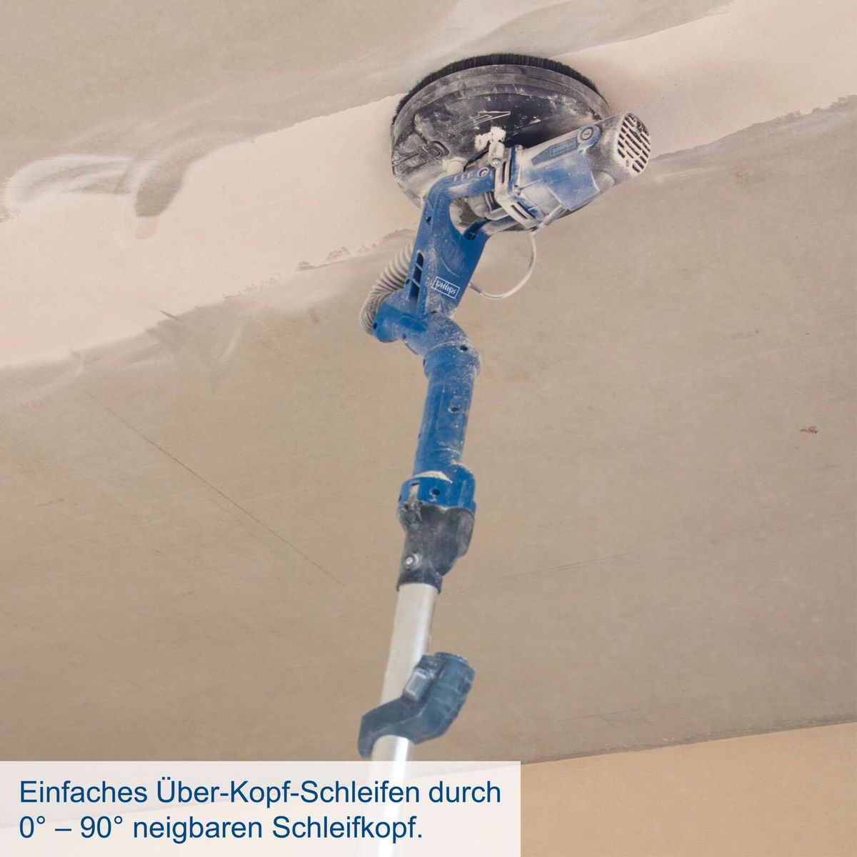 Neigbarer Schleifkopf von 0° bis 90° für flexibles Überkopf-Schleifen