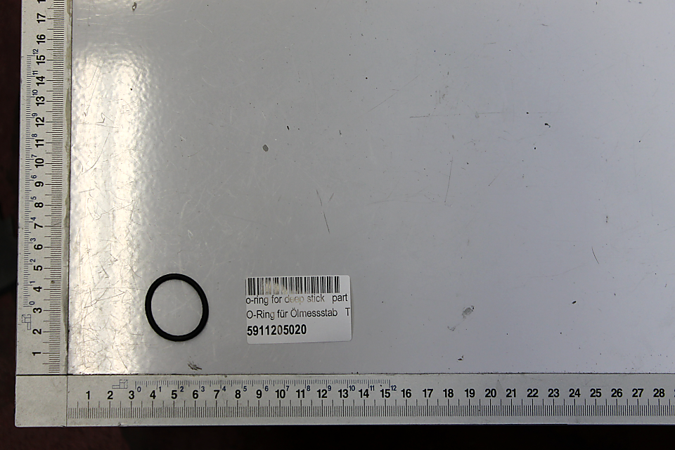 O-Ring für Ölmessstab Ø26mm x 3mm, Ansicht von oben. Artikelnummer: 5911205020.