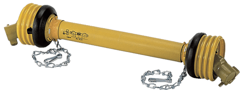 Scheppach-Gelenkwelle mit Gelenkanschlüssen und Kettenbefestigung
