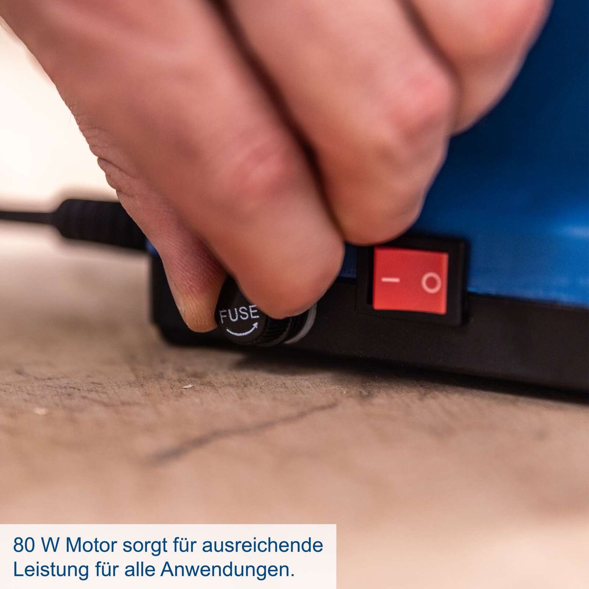 80-W-Motor für ausreichende Leistung in allen Anwendungen
