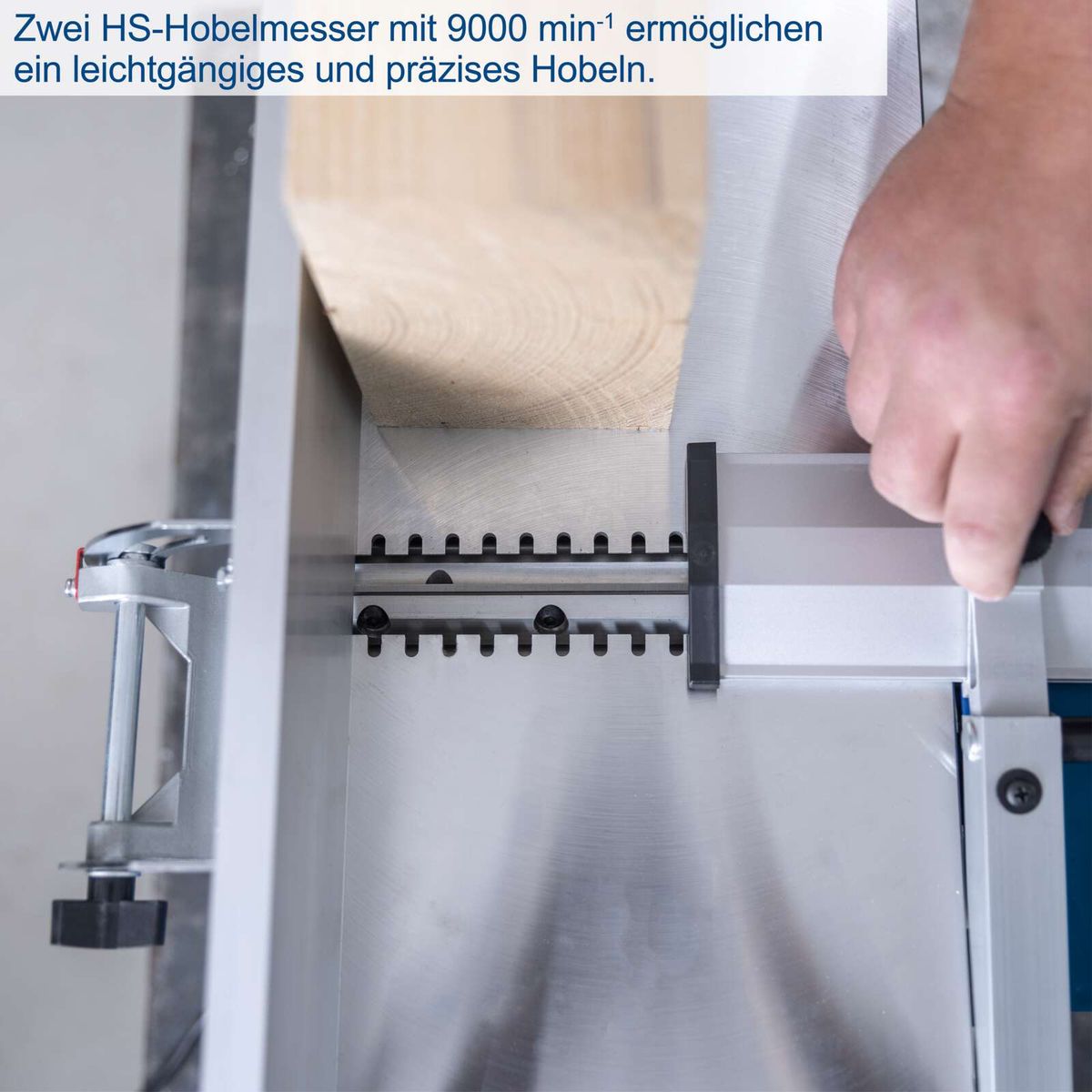 Scheppach-Hobelmesser mit 9000 U/min für präzises und leichtgängiges Hobeln