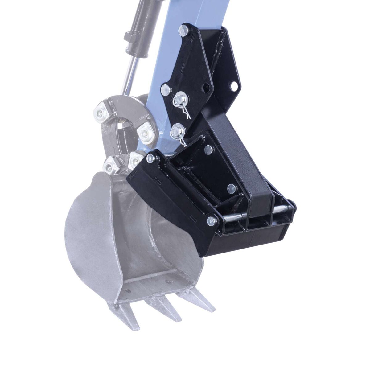 Scheppach-Grabzange mit hydraulischem Ausleger und Schaufel für Mini-Bagger-Set