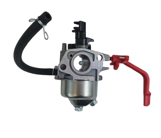 Scheppach-Karbürator mit Abgasrohr und Verstellmechanismus