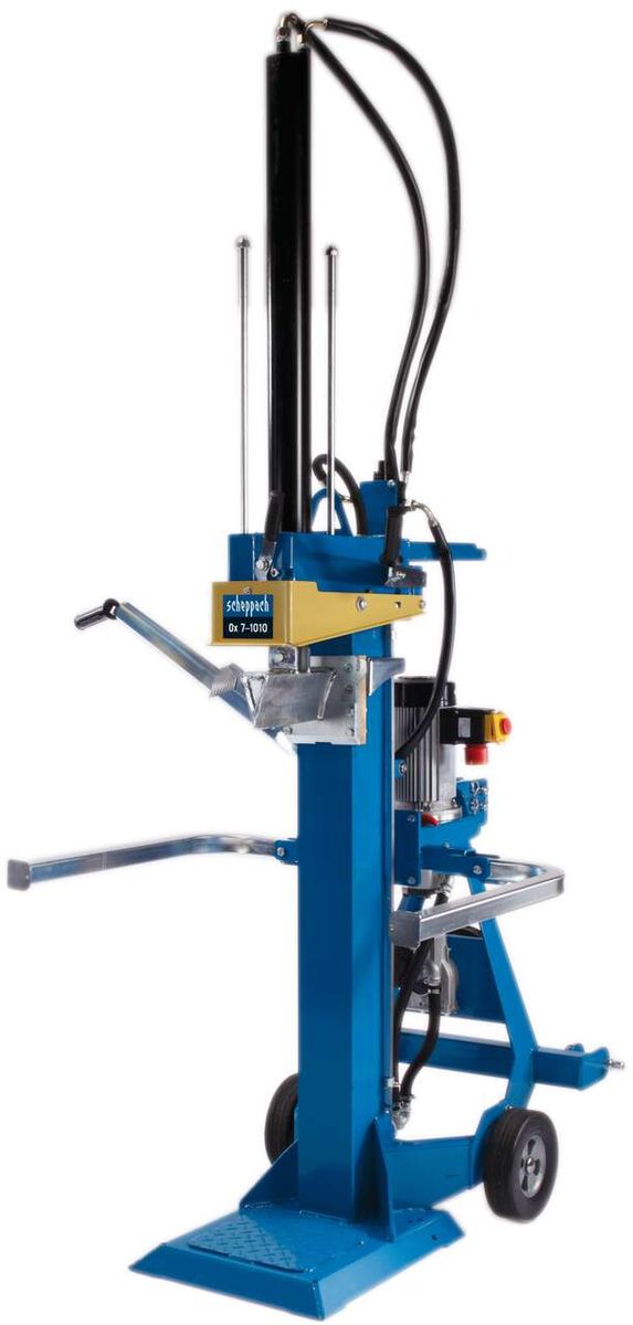 Holzspalter stehend Ox 7-1010 scheppach - 10t, Ansicht von der Seite.