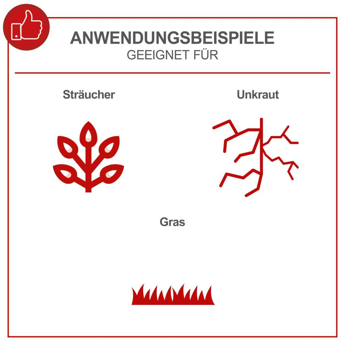 Der Freischneider BCH5300BP eignet sich für Sträucher, Unkraut und Gras. Geeignet für verschiedene Pflanzenarten, einschließlich Sträucher, Unkraut und Gras.