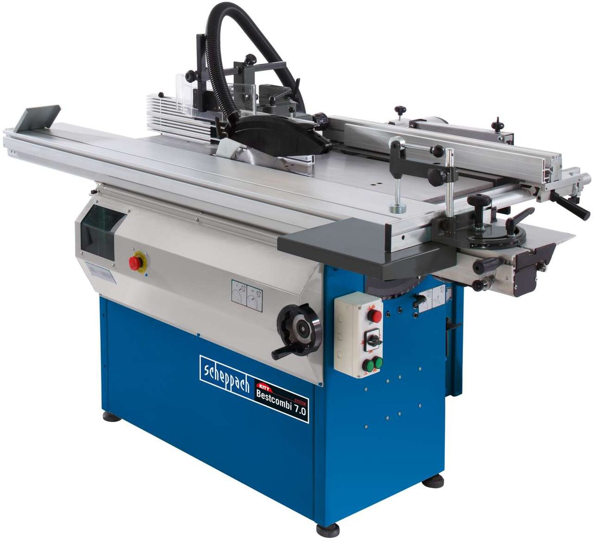 Kombinationsmaschine Bestcombi 7.0 von Scheppach, gezeigt von der Seite.