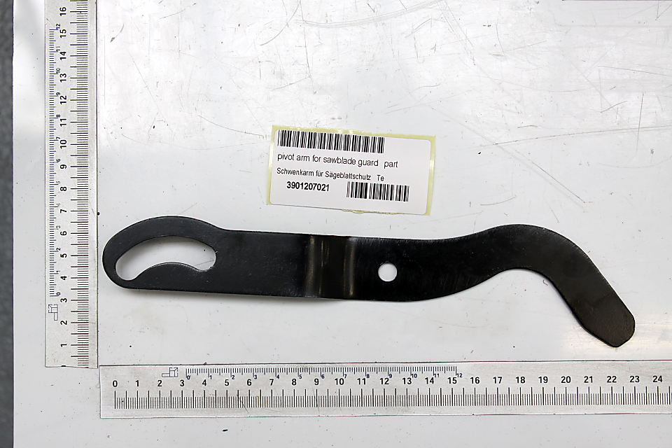 Pivot-Arm für Sägeblattschutz mit Markierung (3901207021) – Teil des Scheppach-Schwenkarms