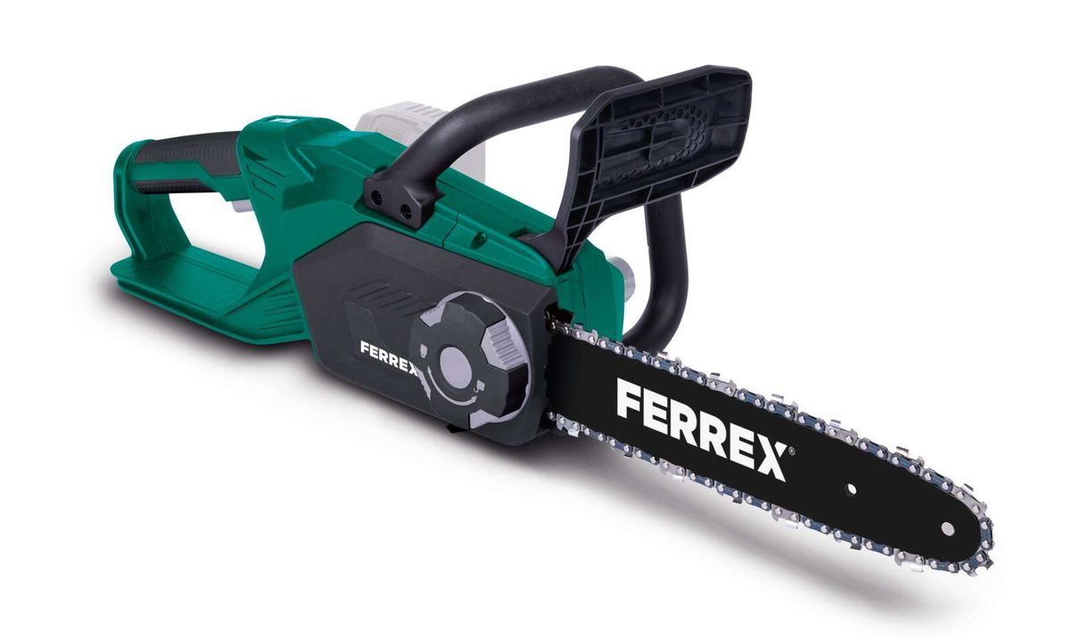 Akku-Kettensäge F-CCS305/40 Ferrex Deutschland, Ansicht von links oben.