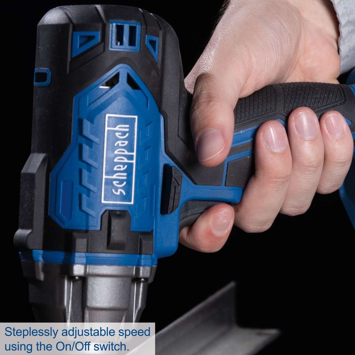 The Scheppach cordless impact screwdriver C-ID180-X features steplessly adjustable speed using the On/Off switch. With a torque of 180 Nm and an impact rate of 3600 bpm. 1/4 inch fitting.