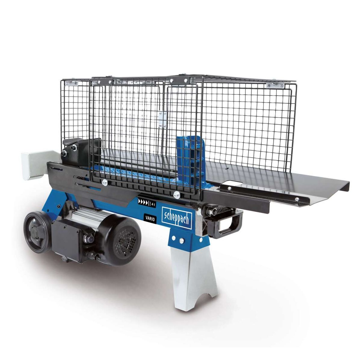 Der Holzspalter HL460 von Scheppach hat eine Spaltkraft von 4 Tonnen, eine Leistung von 1500W und Holzlängen bis 370mm sowie einen Durchmesser von 250mm. Das Gerät hat einen Vario-Antrieb.