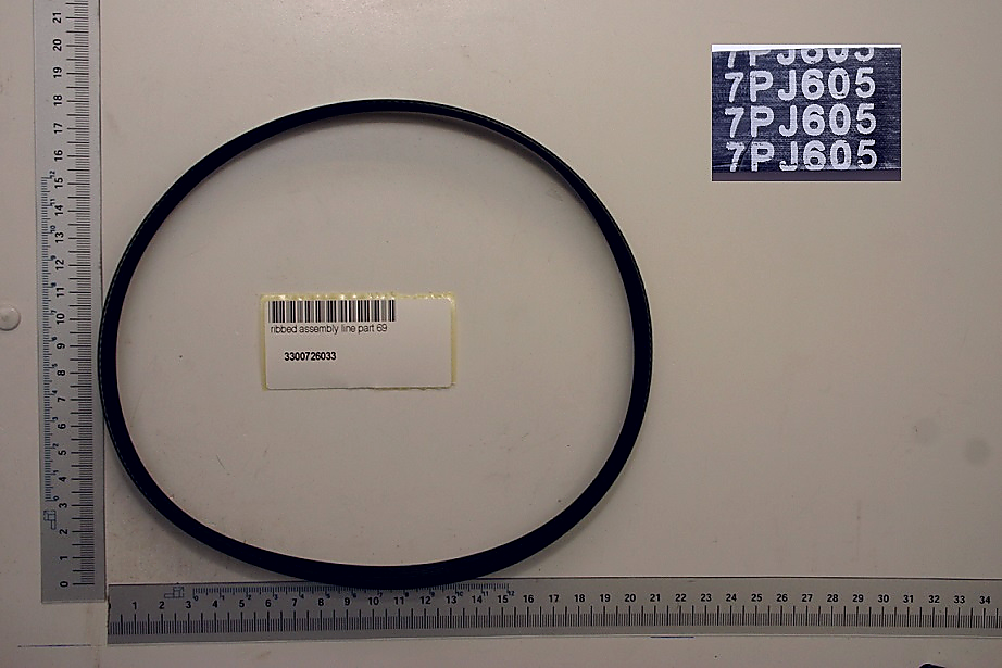 Rippenband (Teil 3300726033) mit Beschriftung und Markierung