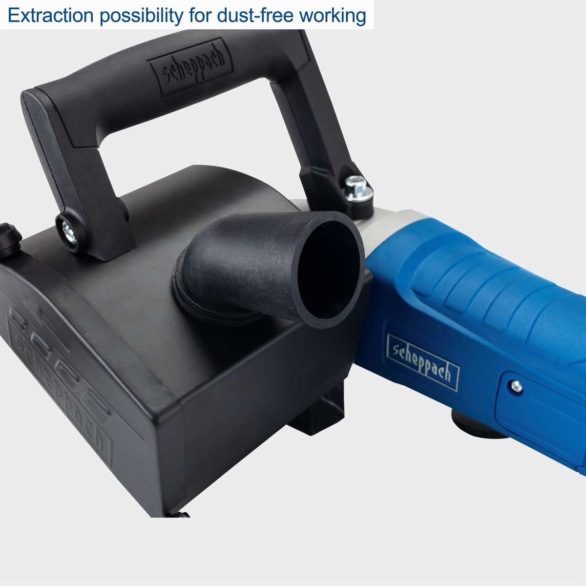 The Scheppach Multi Drum Sander MRS1300 features an extraction possibility for dust-free working. It has a brush width of 10 cm, a variable speed, and comes with a brass wire brush.