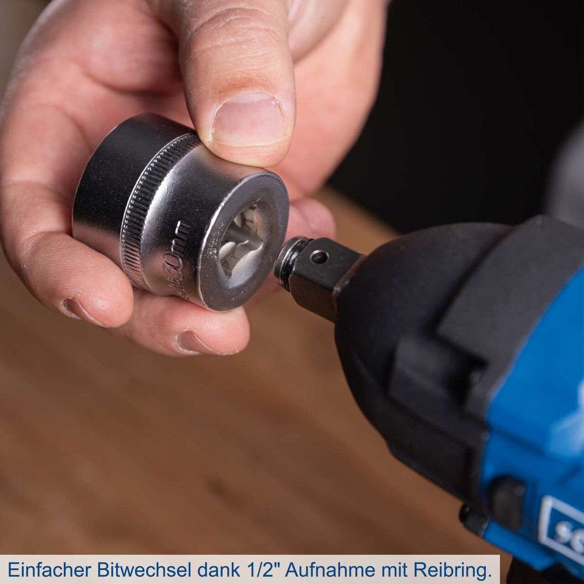 Bitwechsler mit 1/2" Aufnahme für Reibschrauber nach Schema Scheppach