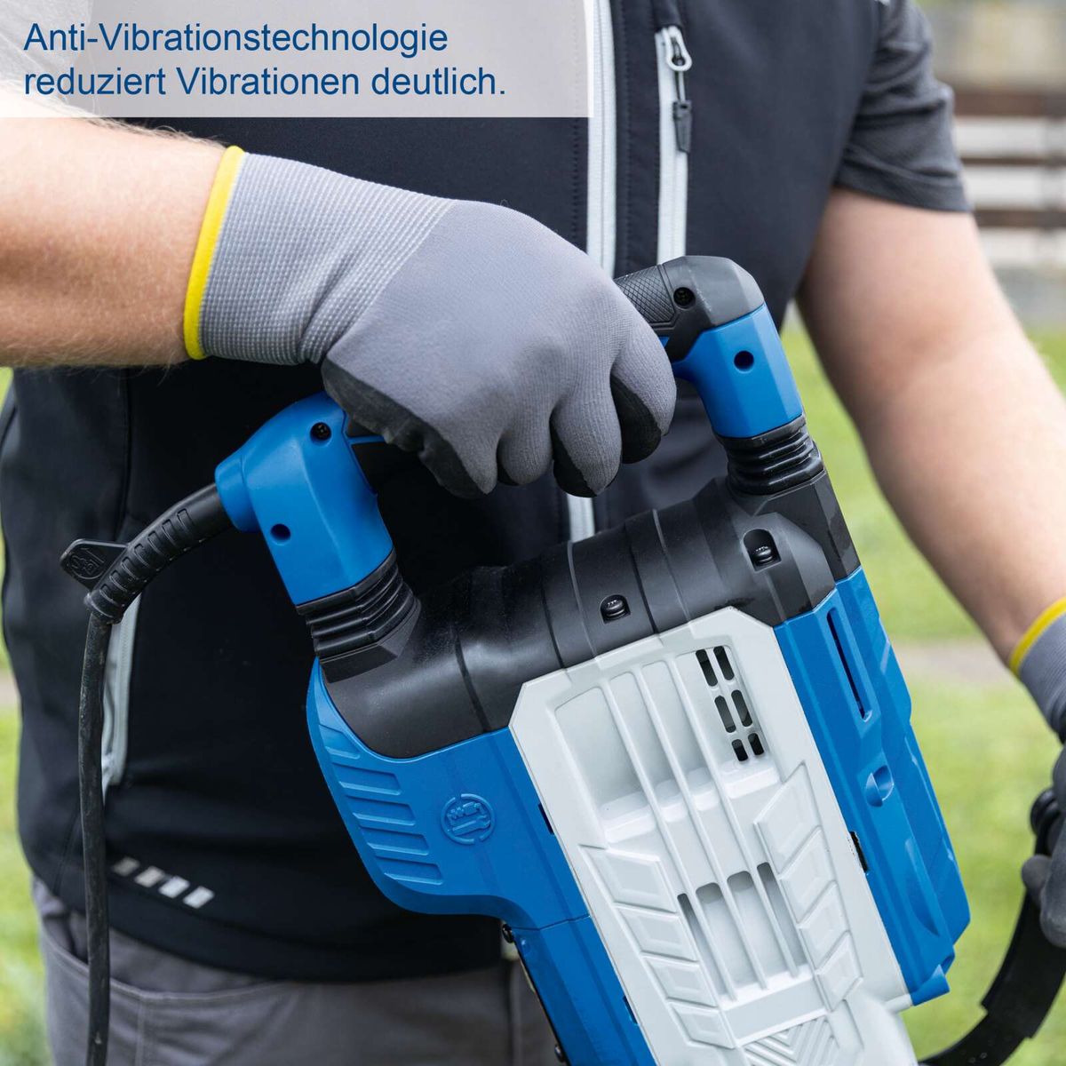 Anti-Vibrationstechnologie für Scheppach-Abruchhammer zeigt reduzierte Vibrationen an