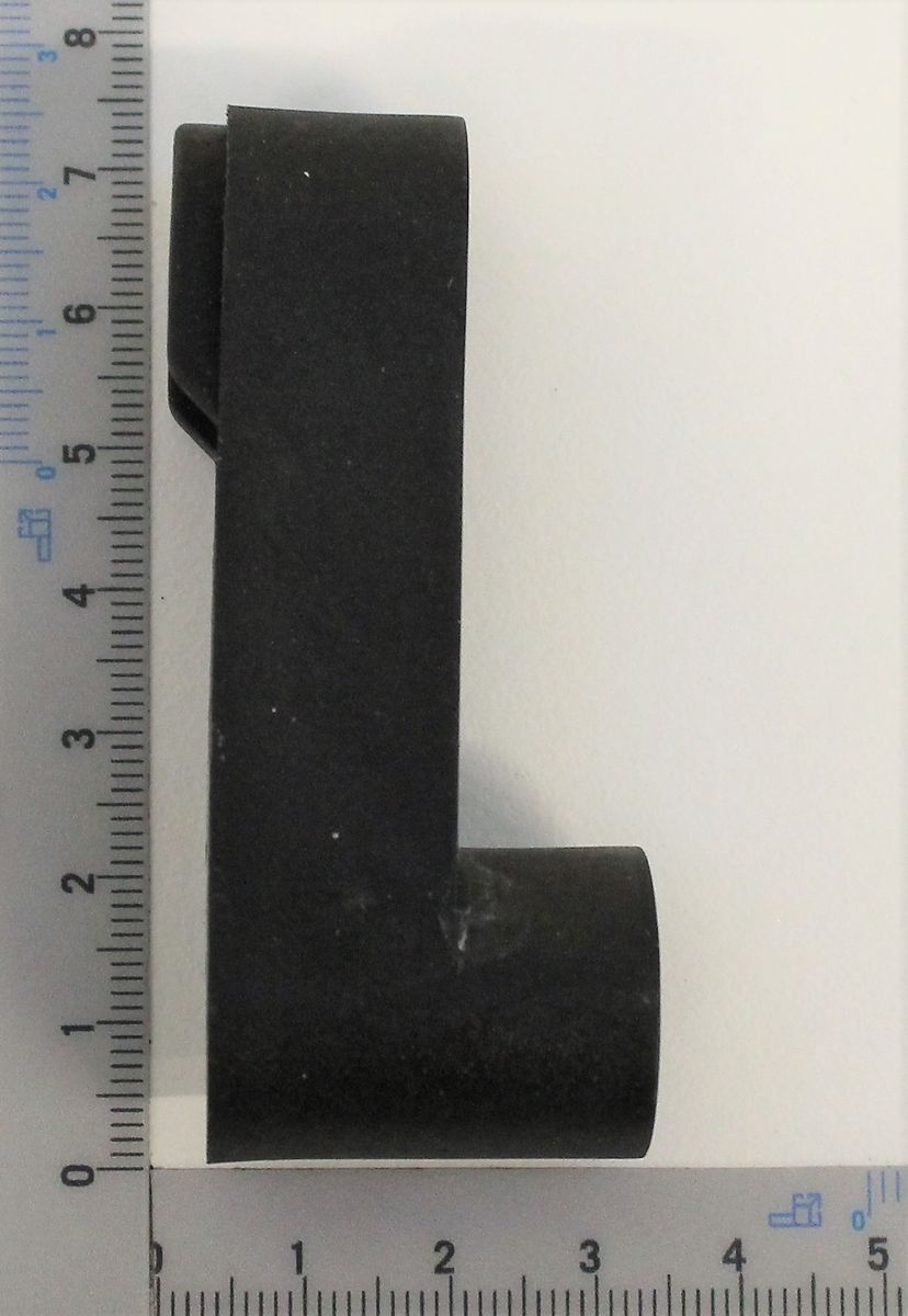 Radhalterung rechts Ø 10,2 mm, Ansicht von vorne.