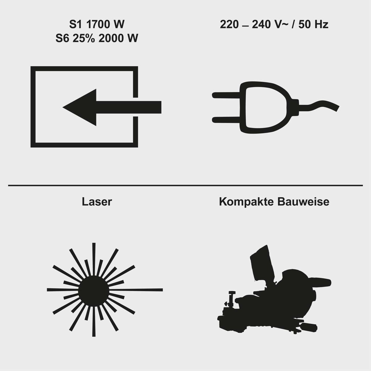 Kappzugsäge MST216 scheppach black - 220-240V 50Hz 2000W - 216mm