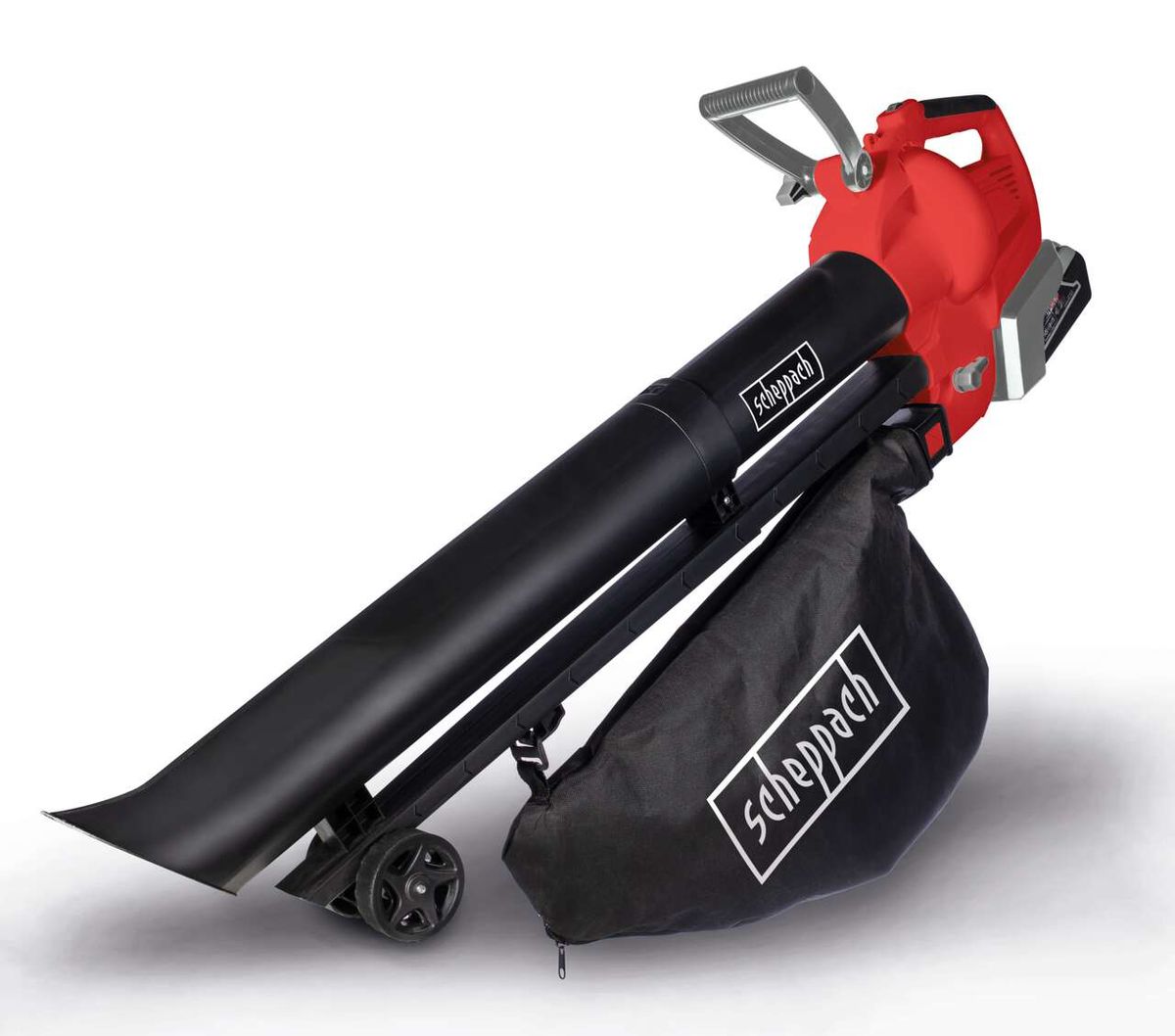 Laubsauger und -bläser BBV500-40Li von Scheppach, seitlich von links gezeigt.