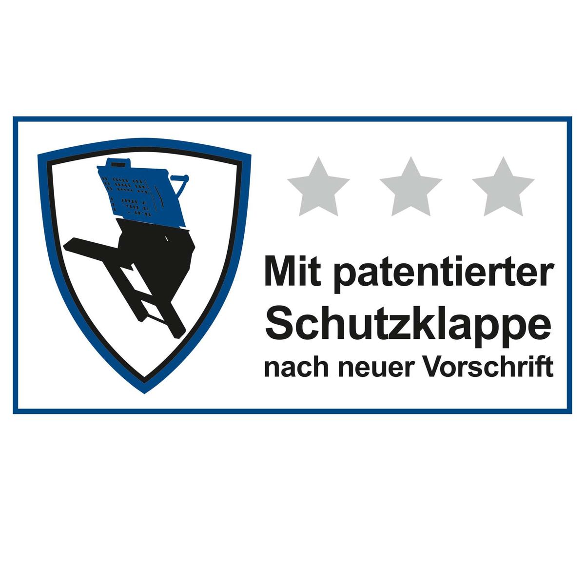 Patentierte Schutzklappe für Wippkreissäge nach neuer Vorschrift mit Sicherheitsmerkmalen