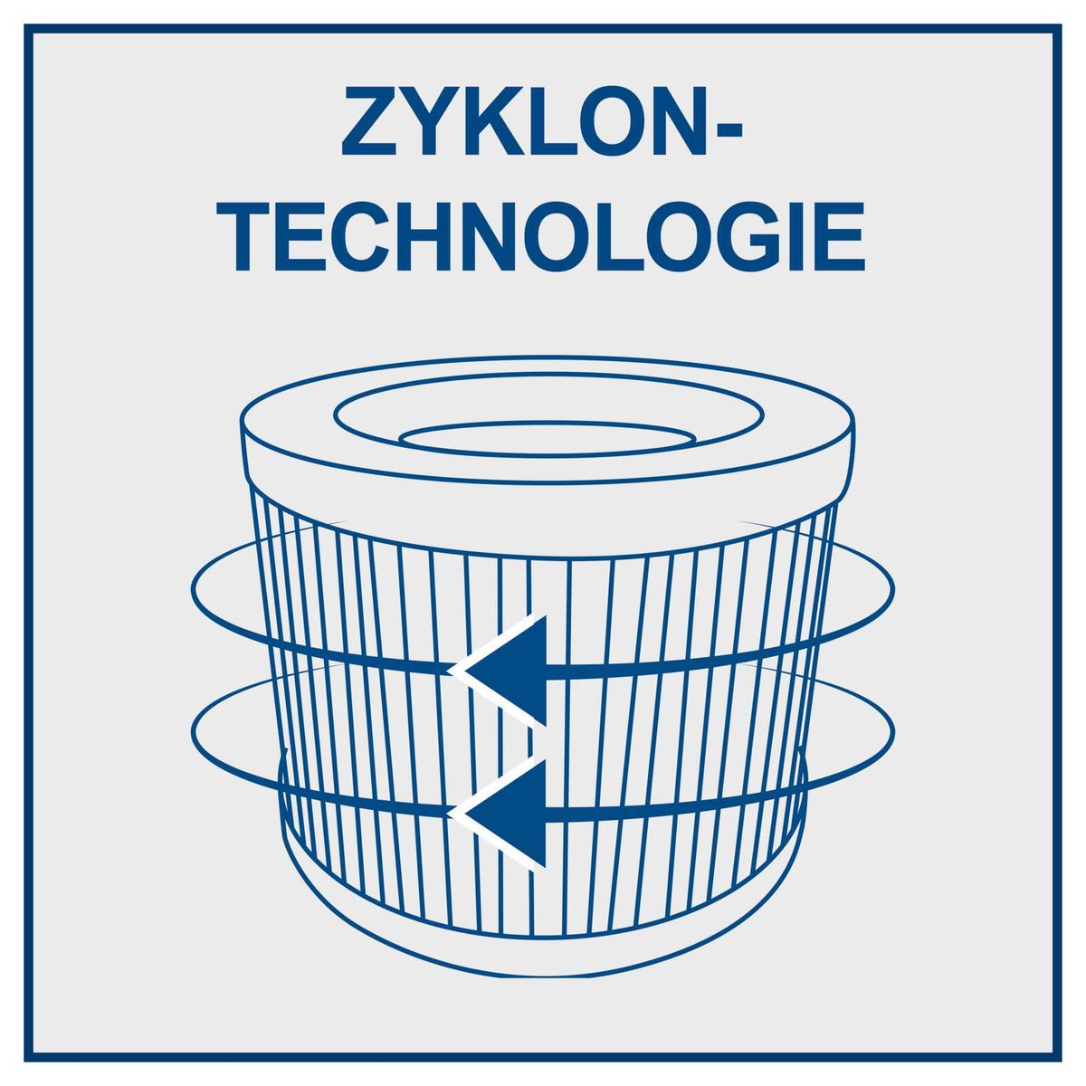 Zyklon-Technologie für effiziente Staubaufnahme im Akku-Handstaubsauger