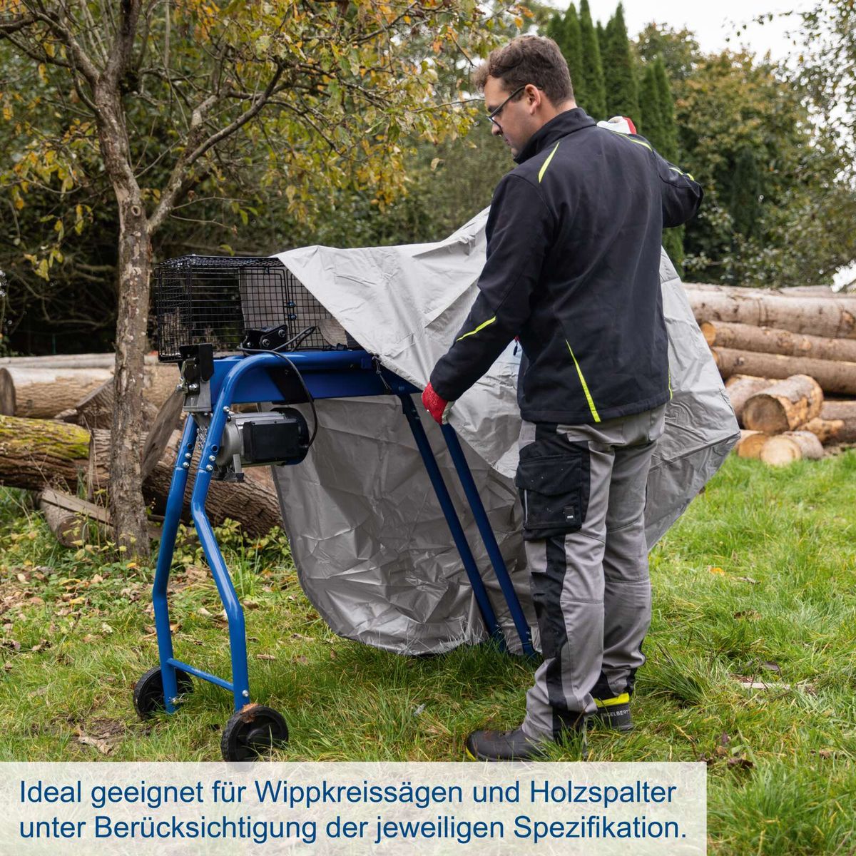 Scheppach-Wippkreissäge mit Holzspalter-Funktion für präzise Bearbeitung nach Spezifikation