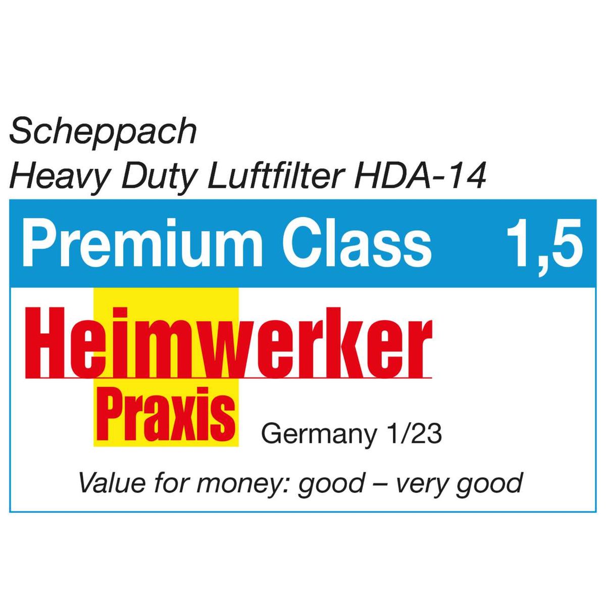 Heavy Duty Air Purifier HDA-14 premium class rating with Heimwerker practical recommendation