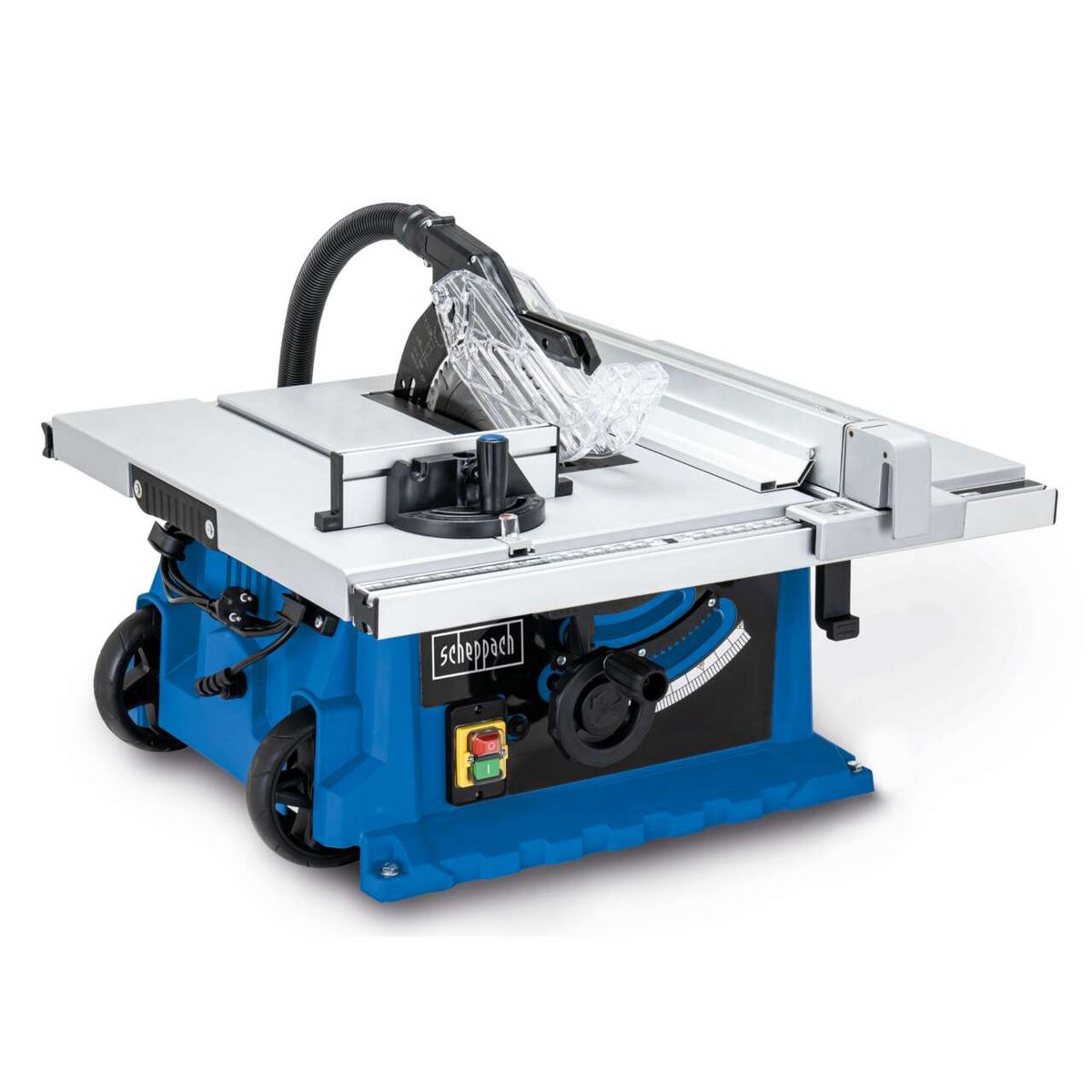 Scheppach Tischkreissäge HS105 mit Dust Extractor und Rollen für mobilen Einsatz