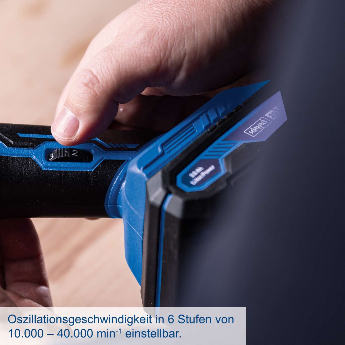 Oszillationsgeschwindigkeitseinstellung zwischen 10.000 und 40.000 U/min für präzises Arbeiten