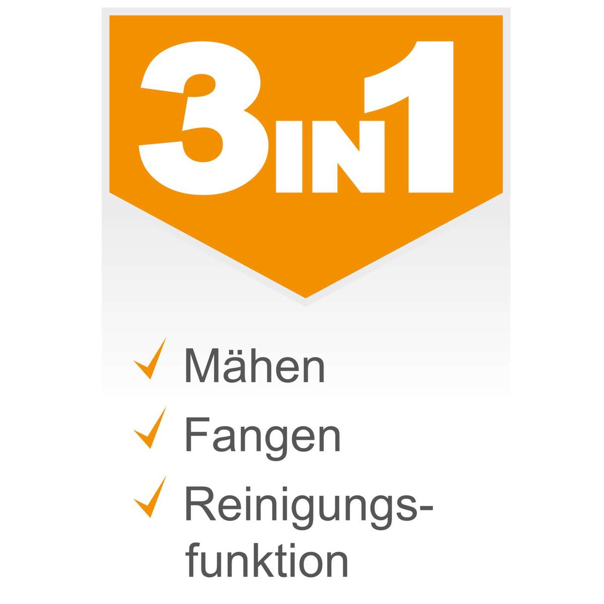 Wichtige Funktionen: Mähen, Fangen und Reinigungsfunktion für Rasenmäher TT132-42