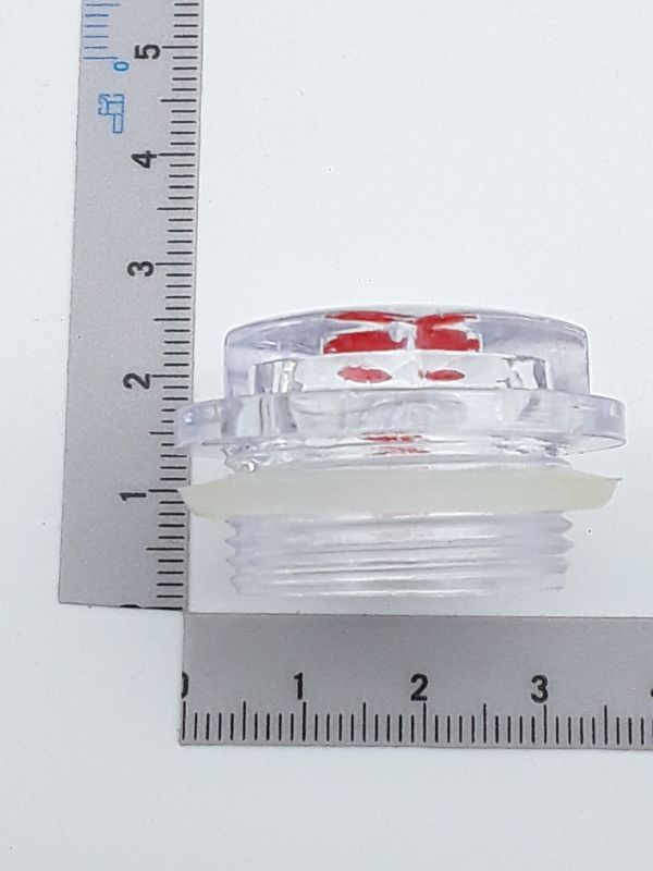 Ölschauglas mit integrierter Dichtung für M27 x 1,5-Maßsystem, transparent und mit Sichtfenster