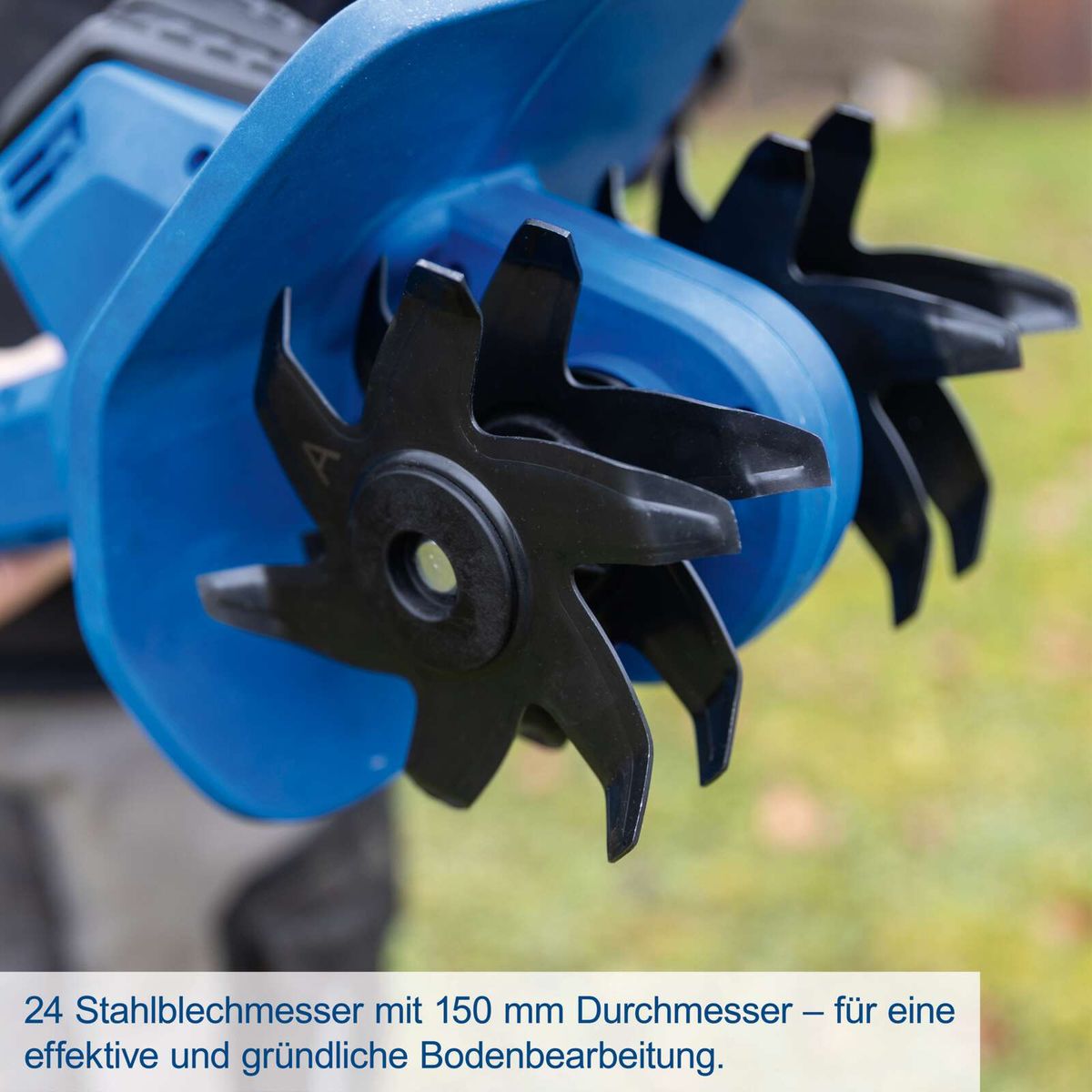 24 Stahlblechmesser mit 150 mm Durchmesser für effektive Bodenbearbeitung