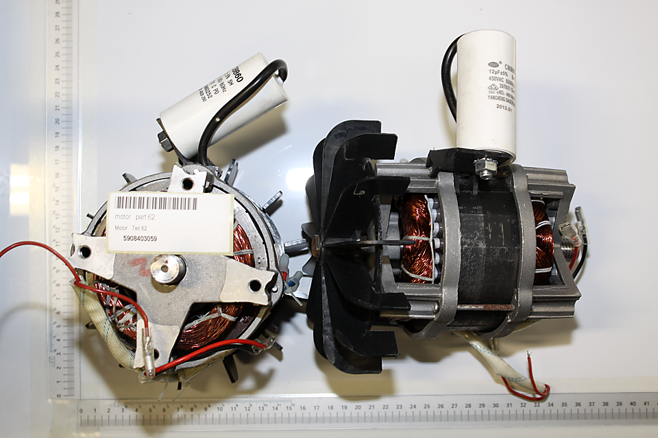 Scheppach-Elektromotor mit Kondensatoren und mechanischen Komponenten