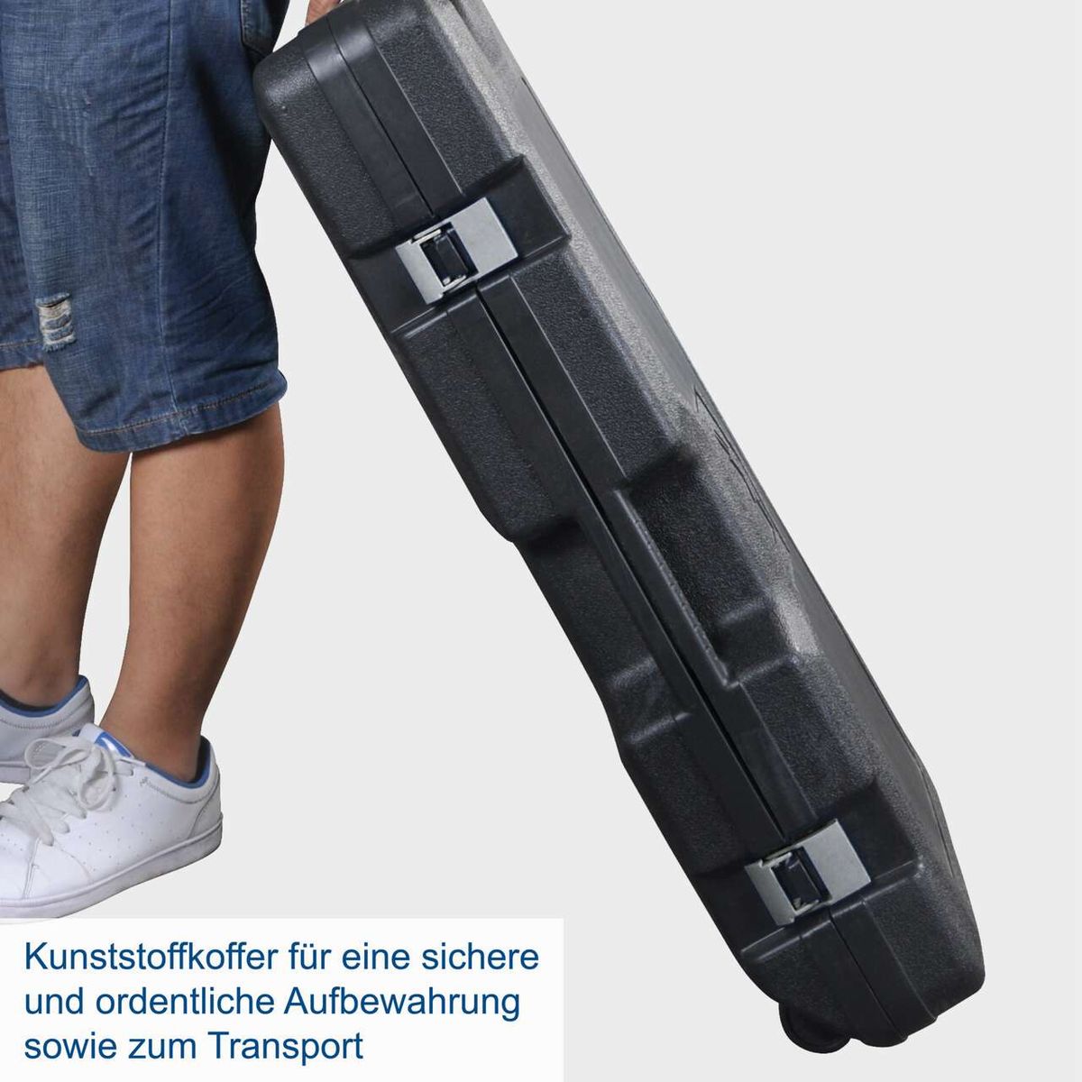 Kunststoffkoffer für sichere Aufbewahrung und Transport des Abbruchhammers AB1900 von Scheppach.