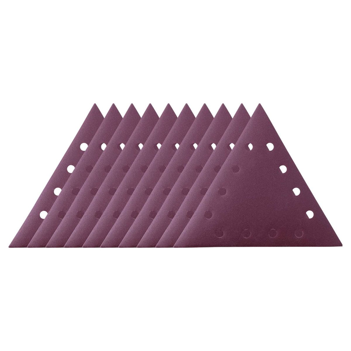 Dreieckiges Schleifpapier mit Perforationen für präzise Schleifarbeiten, Satz aus 10 Stück, Körnung P150