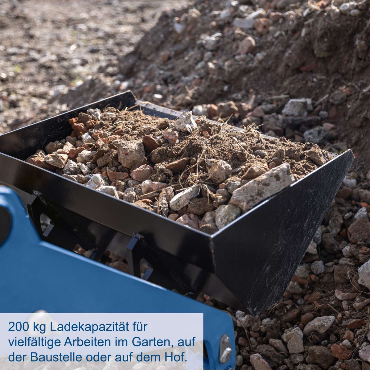 Kompatibler Lader mit 200 kg Ladekapazität für Garten-, Baustellen- und Hofarbeiten