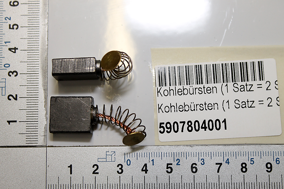Scheppach Kohlebürste mit Spiralfeder und Kontaktstift