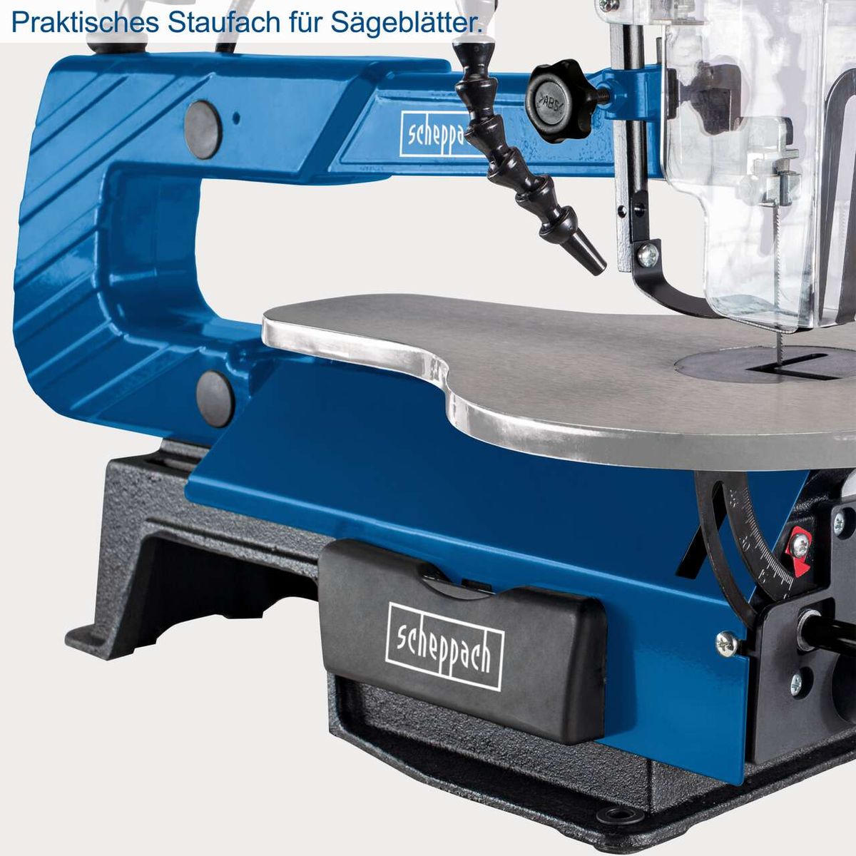 Klemme für Dekupiersäge mit ergonomischem Griff und stabiler Halterung für präzises Sägeblattfixieren