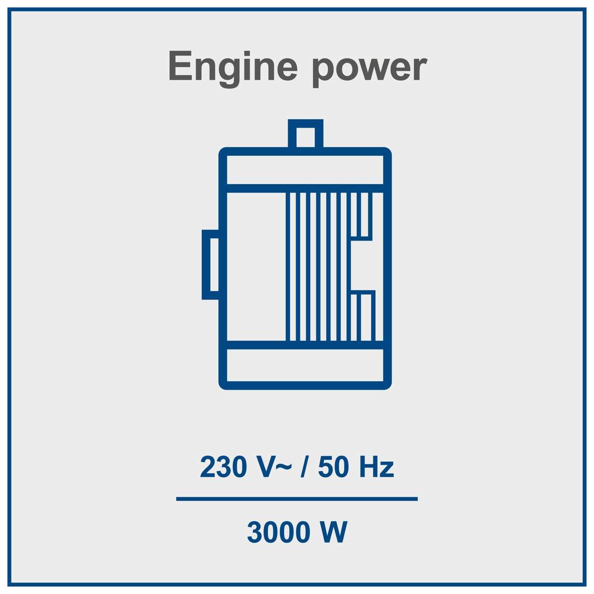HL810 vertical log splitter featuring a 3000W motor and 230V / 50Hz power supply
