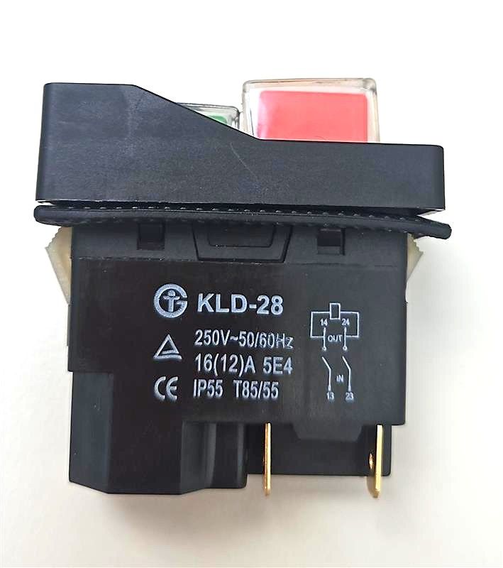 Scheppach-Kontaktsteckverbinder KLD-28 mit Schaltfunktion, 16(12)A, 250V, IP55