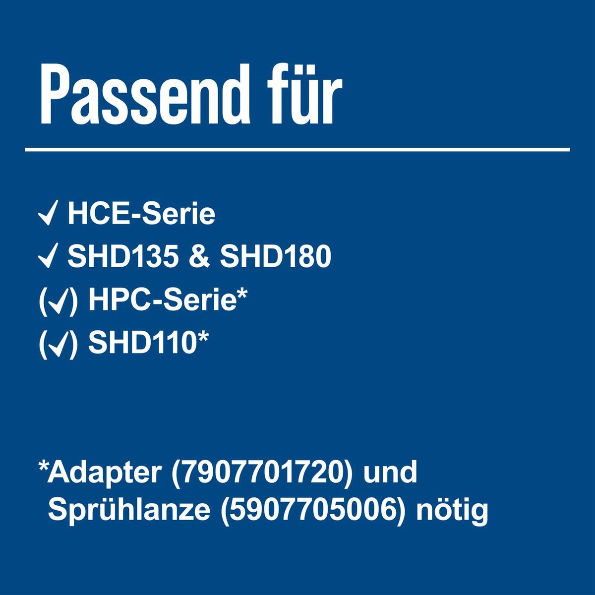 Scheppach-Anwendungshinweise für Kompatibilität mit verschiedenen HD-Serien und HPC-Modellen