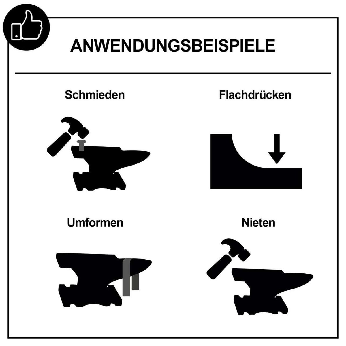 Der Schmiedeamboss GEA4500 von Scheppach eignet sich zum Schmieden, Umformen, Flachdrücken und Nieten. Er ist vielseitig einsetzbar und robust.