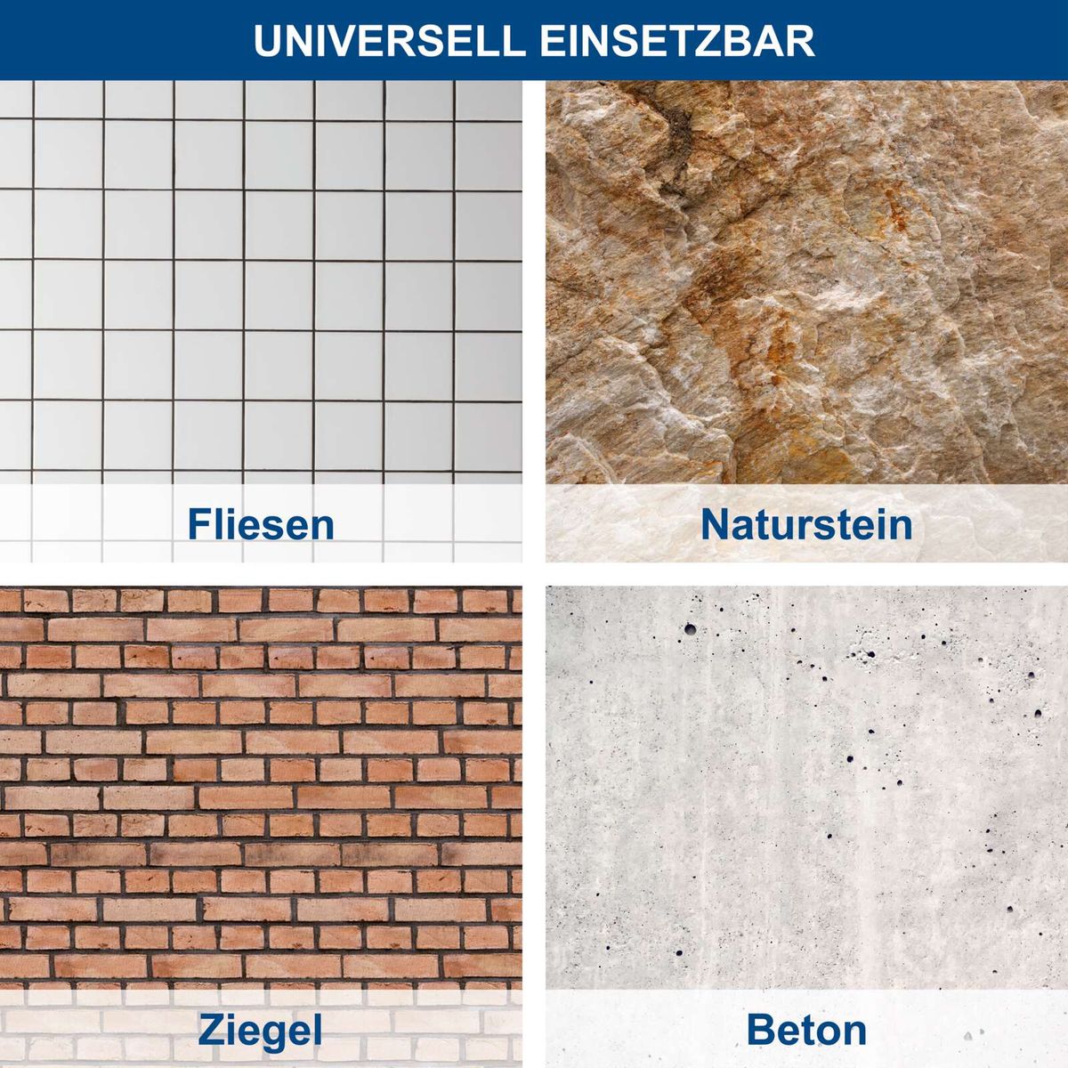 Universal einsetzbare Materialbeschreibung für Fliesen, Naturstein, Ziegel und Beton