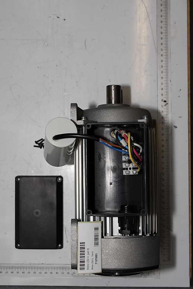 Scheppach-Motor mit integriertem Antriebsmechanismus und Anschlussklemmen