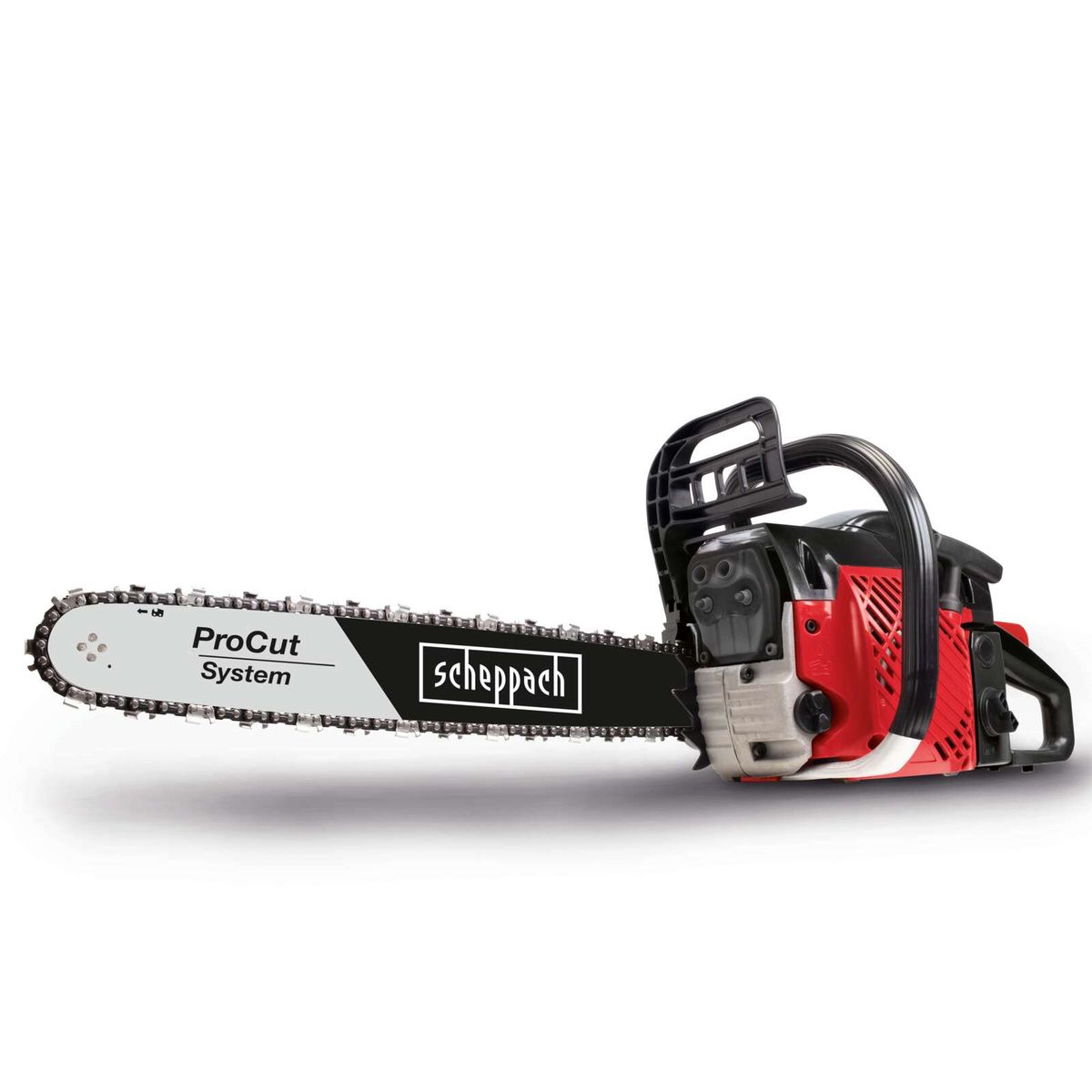 Benzin Kettensäge CSP50 von Scheppach mit ProCut System. 45 cm Schwertlänge, 2,44 PS, 45 cm³, Auto Choke.