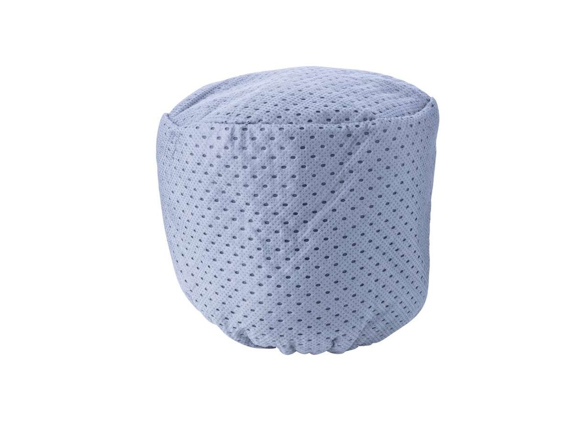 Stofffilter ASP12-ES / ASP30-ES / ASP50-ES (1 Satz = 6 Stück) von Scheppach, rundes Filterelement mit perforiertem Muster, Ansicht von vorne.