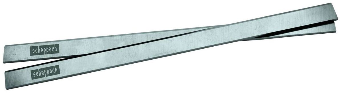 Hobelmesser von Scheppach Hobelmesser, zwei Messer übereinander, von der Seite betrachtet. 