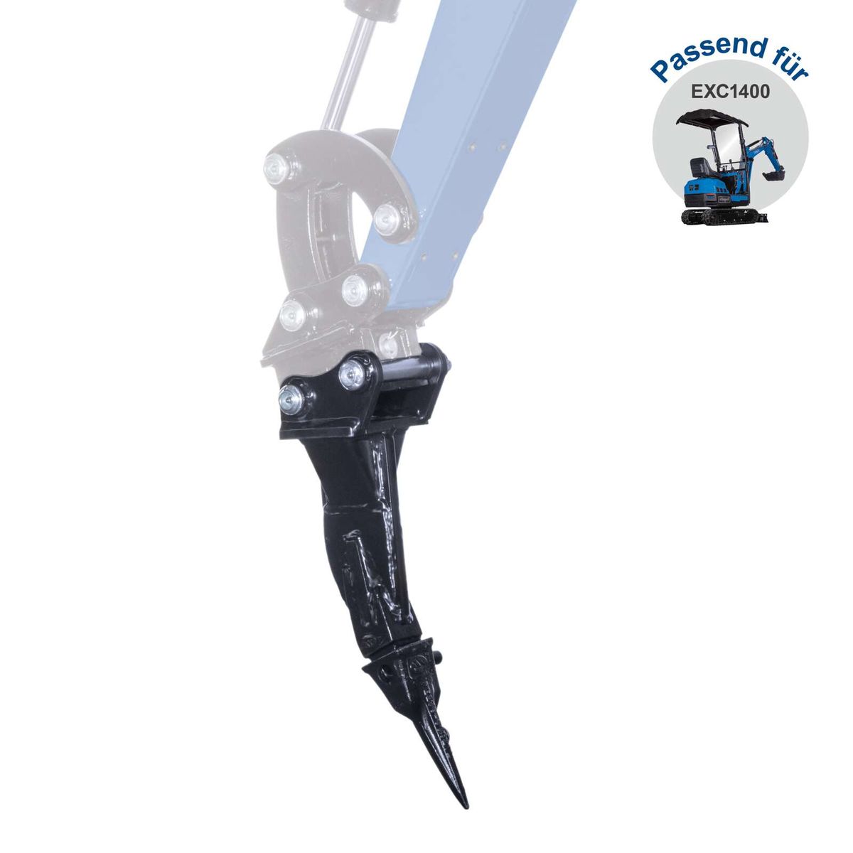 Scheppach-Arm für EXC1400 mit hydraulischem Greifarm und Greifhaken