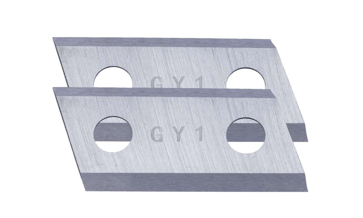 Scheppach-Messerhalter mit zwei Bohrungen und Markierung 'GY 1'