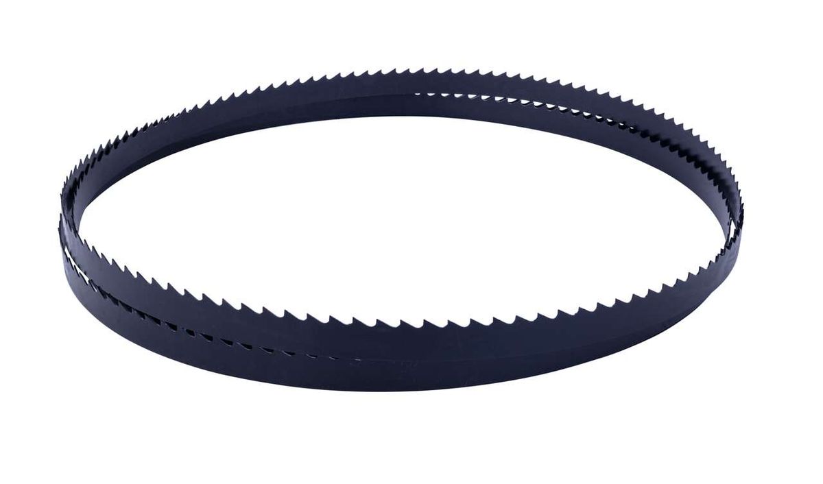 Sägeband 2240x13x0.5x4TPI von Scheppach, von oben fotografiert.